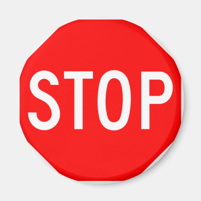 Stop Sign Customisable Magnet (Front)