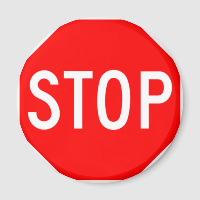 stop sign customisable magnet zazzlecomau