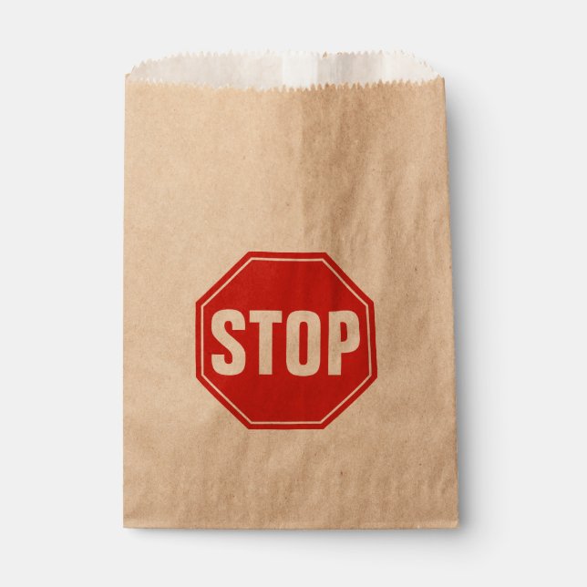 STOP Sign Favour Bag (Front)