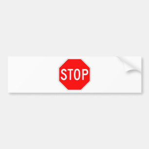 Stop Sign - Highway Hexagon Bumper Sticker