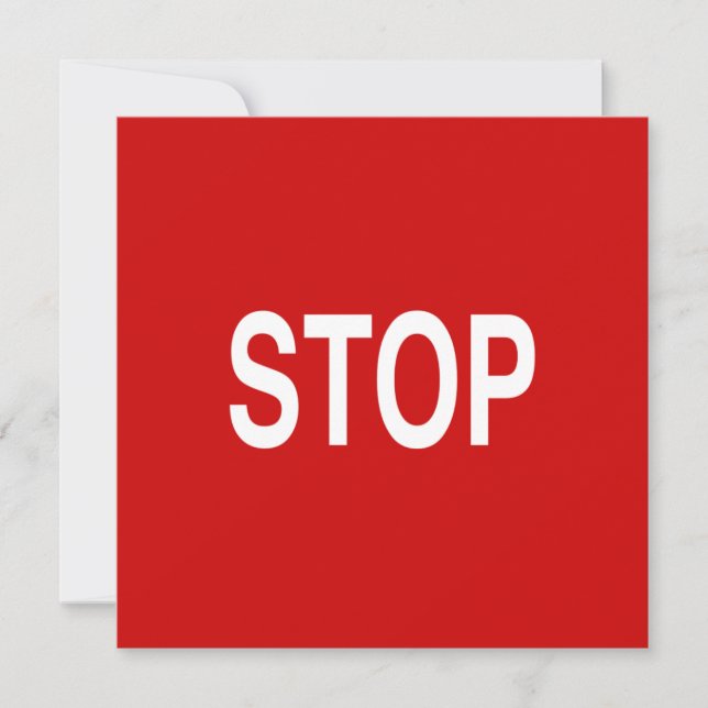 Stop Sign  Holiday Card (Front)