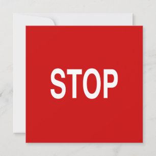 Stop Sign  Holiday Card