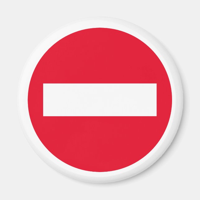 STOP sign icon Do Not Enter No Entry custom fridge Magnet (Front)