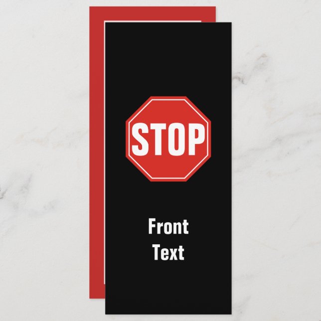 STOP Sign Invitation (Front/Back)