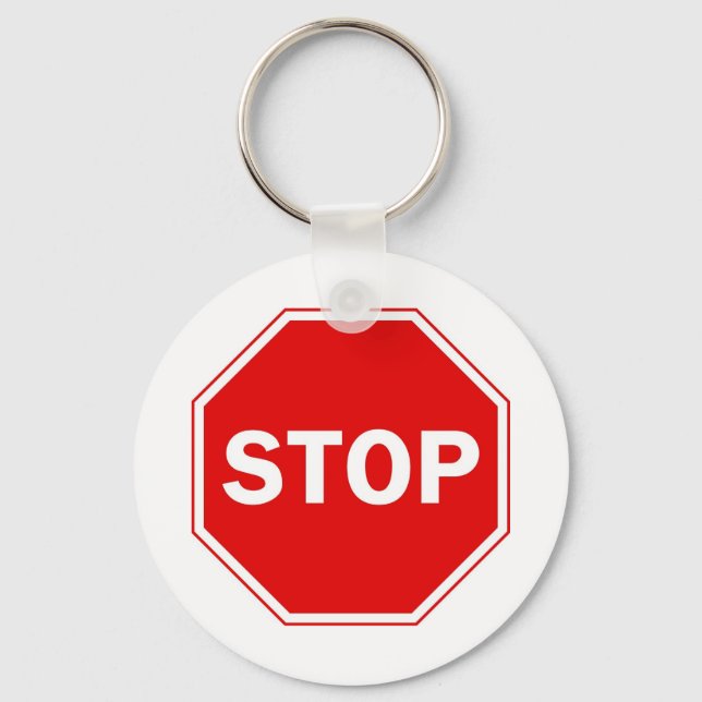 Stop Sign Key Ring (Front)