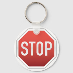 STOP sign Key Ring