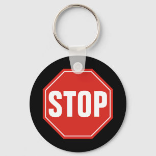 STOP Sign Key Ring