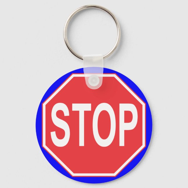 STOP SIGN KEY RING (Front)