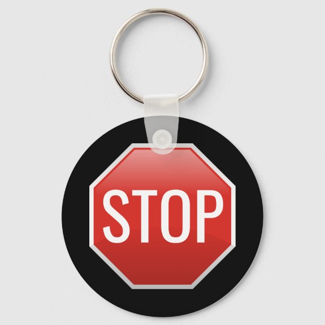 STOP Sign Keychain (Front)