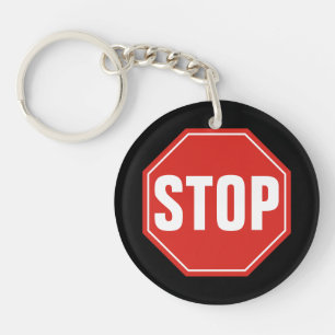 STOP Sign Keychain