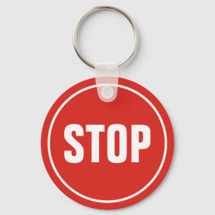 STOP Sign Keychain