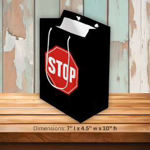 STOP Sign Medium Gift Bag