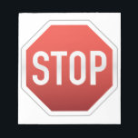 STOP sign Notepad<br><div class="desc">Cool design showing the STOP road sign.</div>