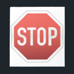 STOP sign Notepad<br><div class="desc">Cool design showing the STOP road sign.</div>