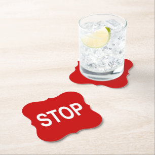Stop Sign  Paper Coaster