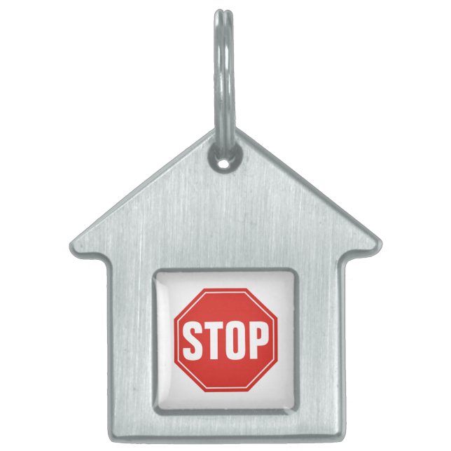 STOP Sign Pet ID Tag (Front)