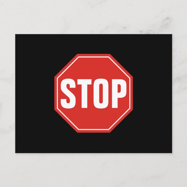 STOP Sign Postcard (Front)