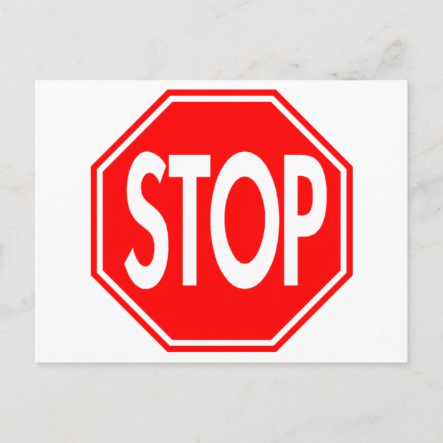 Stop Sign Postcard (Front)