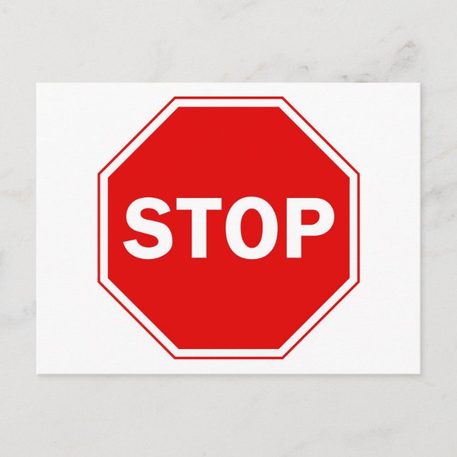 Stop Sign Postcard (Front)