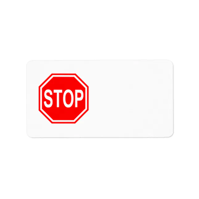 STOP Sign Stop Symbol Stop Icon Red Stop Sign Label | Zazzle