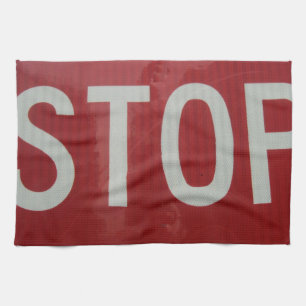 Stop Sign Tea Towel
