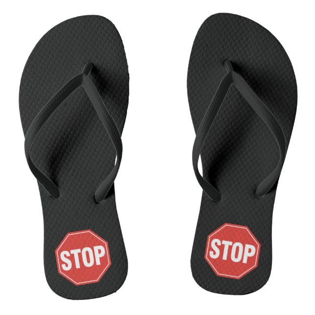 STOP Sign Thongs (Footbed)
