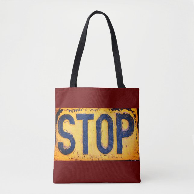 STOP Sign Tote Bag (Front)