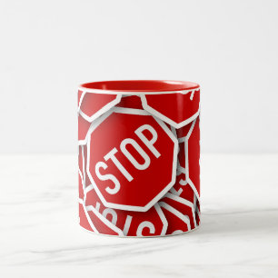 Stop Sign Two-Tone Coffee Mug