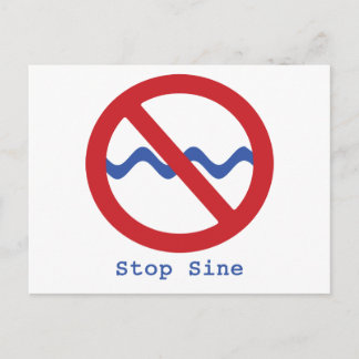 Stop Sine Postcard
