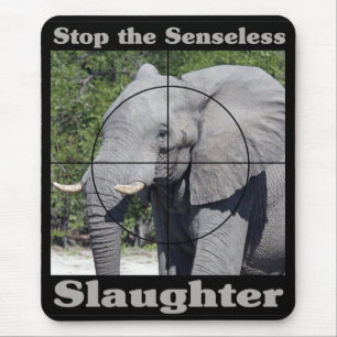 Stop Slaughter-Elephant Mouse Pad