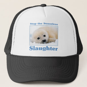 Stop slaughter-seals trucker hat
