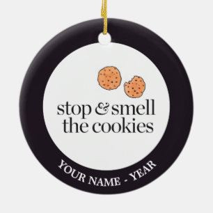 Stop & Smell the Cookies Ceramic Tree Decoration
