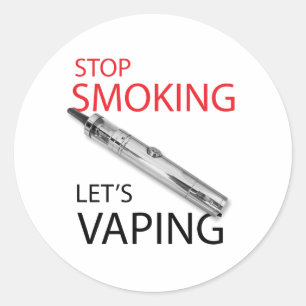 Stop smoking classic round sticker