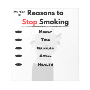 Stop Smoking Motivation Custom Reasons Notepad