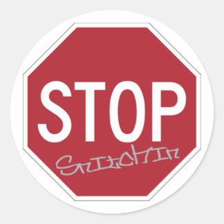 Stop Snitchin Classic Round Sticker