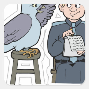 stop snitching pigeon square sticker