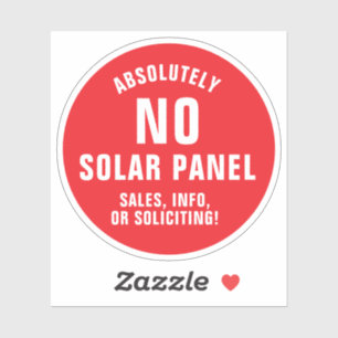 Stop Solar Panel Sales or Soliciting Door 