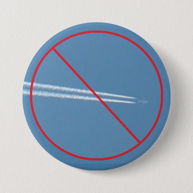 Stop Spraying Chem Trails Button (Front)