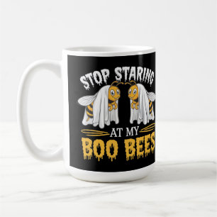 stop staring at my boo bees cute design coffee mug