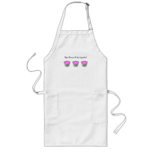 Stop Staring At My Cupcakes Long Apron