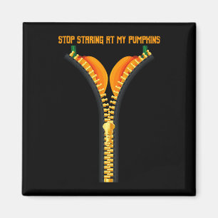 Stop staring at my halloween pumpkin  magnet