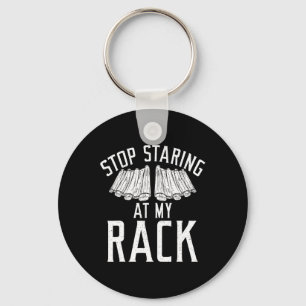 Stop Starring At My Rack Grill Rbecue Funny Grilli Key Ring