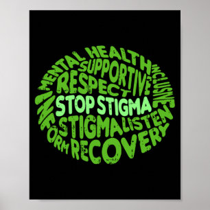 Stop Stigma Mental Health Awareness Warrior Poster