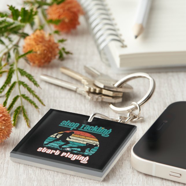 Stop Tackling Start Playing Key Ring (Front Right)