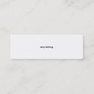 Stop Talking Business Cards