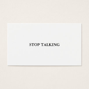 Stop Talking Card