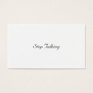 Stop Talking Cards