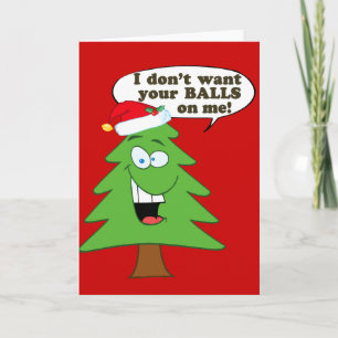 Stop The Abuse Of Christmas Trees Holiday Card