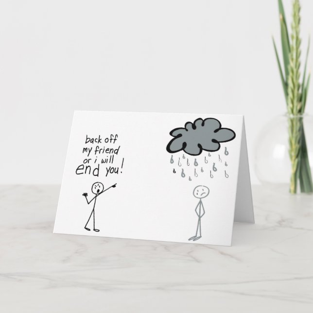 Stop The Bad Rain Card (Front)