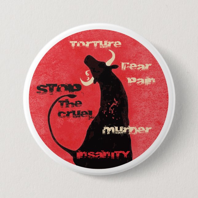 Stop the Bullfight - Button (Front)